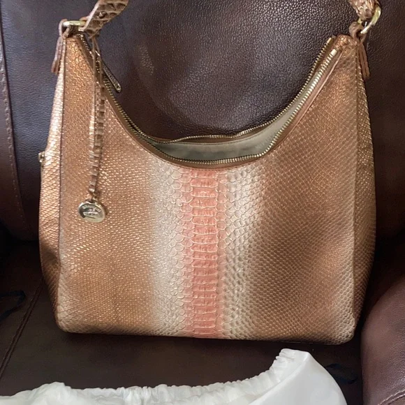Brahmin Metallic Copper Shoulder Bag - Picture 7 of 7
